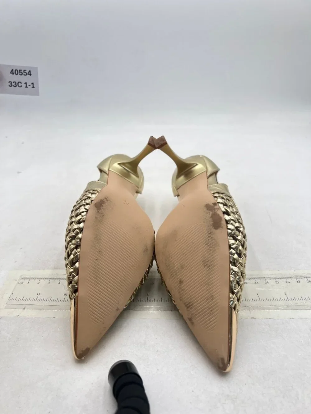 FOWT Gold Pointed Cap Toe Pumps Slip on Stiletto High Heels Hollow Cut Sexy Shoe